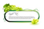 Green Grapes and Leaves Speech Box with Sample Text